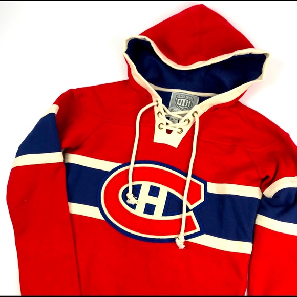 Old time Montréal Canadians Jersey hoodie S - Picture 1 of 5